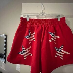Fantastic Fawn Red Star Athletic Shorts